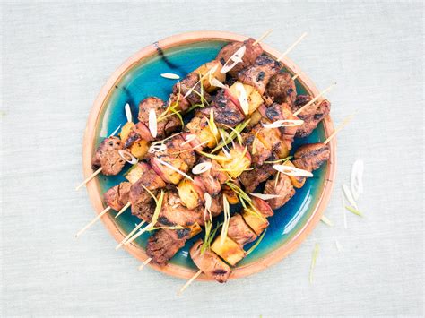 Pineapple and Pork Teriyaki Skewers | Saveur