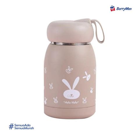 Jual BOTOL MINUM KACA KELINCI 330ML Termos Beling Rabbit Mini Tumbler