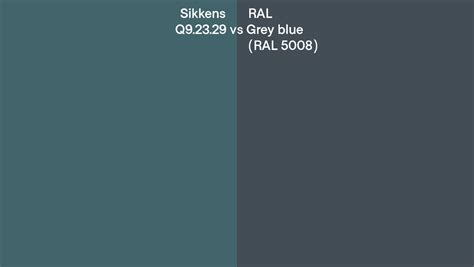 Sikkens Q9 23 29 Vs Ral Grey Blue Ral 5008 Side By Side Comparison