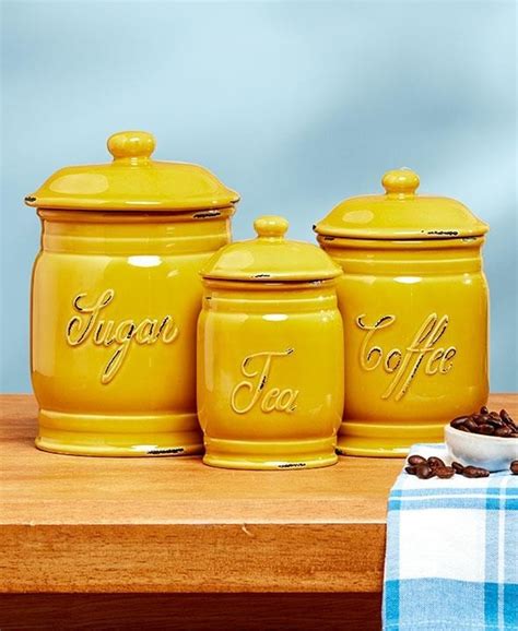 Yellow Kitchen Canisters Foter