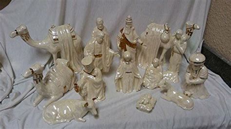 Christmas Duncan Nativity Piece Set Hand Finished In Gold And Mother