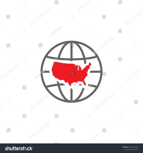 Usa Map Globe Background Stock Vector (Royalty Free) 1220794144 ...