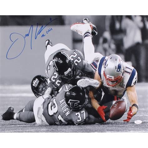 Julian Edelman Signed Patriots Super Bowl Catch X Photo