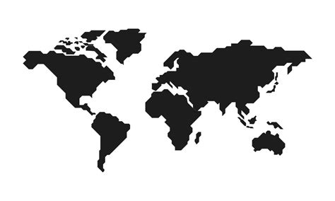 Vector grey world map on white background 28194247 Vector Art at Vecteezy