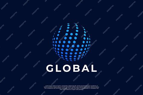 Premium Vector Digital World Logo Design Global Network Connection