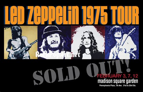 LED ZEPPELIN 1975 Tour NYC Subway Concert Poster Re Imagines The