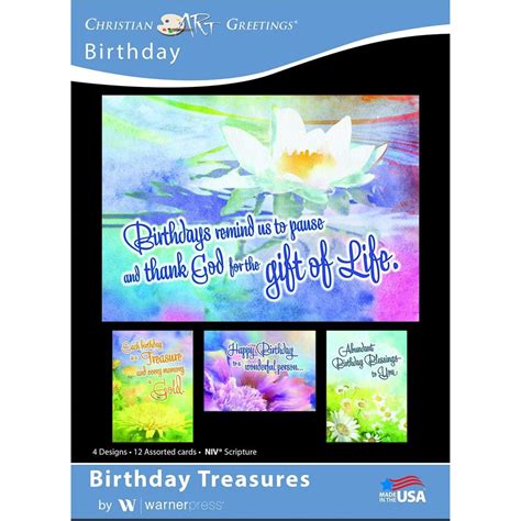 Birthday Treasures - Birthday Greeting Cards - NIV Scripture - (Box of ...