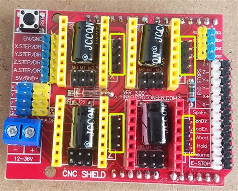 Arduino Cnc Shield V3 0 And A4988 Hybrid Stepper Motor Driver Joystick