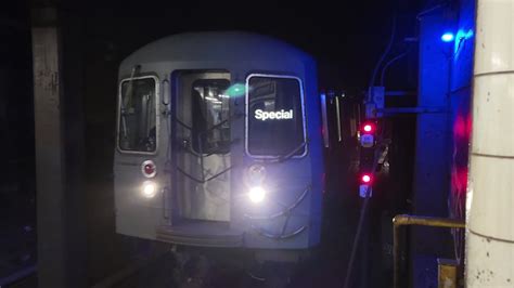 Mta New York City Subway 2nd Ave Bound 1988 89 Kawasaki R68a Special Train Arriving At 2nd Ave