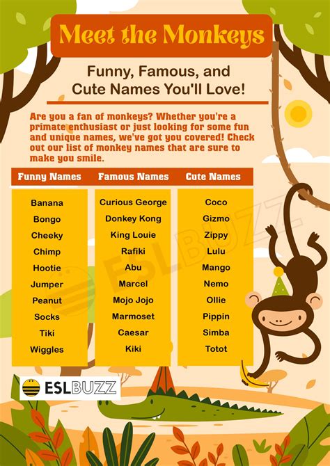 Monkey Names: Fun and Creative Ideas for Naming Your Primate Pal! - ESLBUZZ