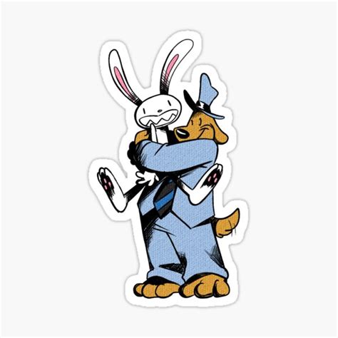 "Sam & max" Sticker for Sale by Pukopop | Redbubble