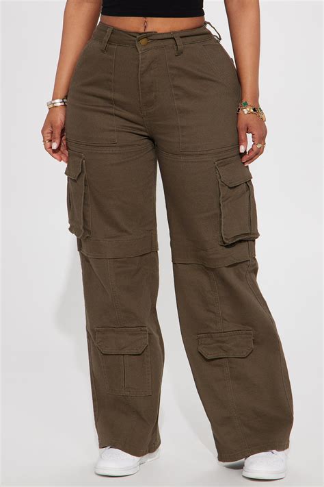 Dont Bother Wide Leg Cargo Pant Olive Fashion Nova Pants Fashion Nova