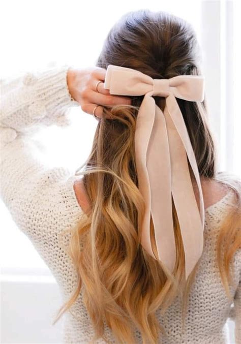 Liston Rosa Hair Styles Bow Hairstyle Long Hair Styles