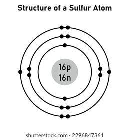 Atomic Structure Sulfur Atom Bohr Atom Stock Vector (Royalty Free ...