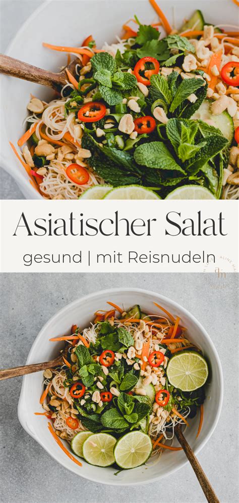 Asiatischer Reisnudelsalat Vegan Gesund Glutenfrei Aline Made