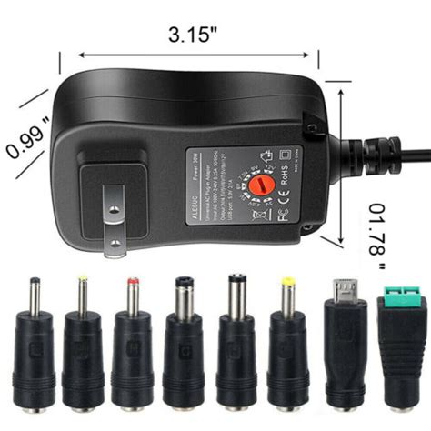 W Universal Ac Adapter Power Supply Cord Charger V V V V V