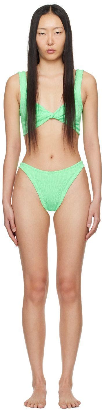 Hunza G Green Juno Bikini In Black Lyst