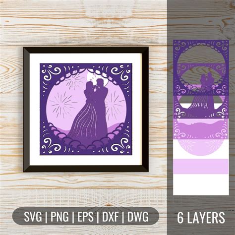 Free 3d Wedding Shadow Box 5 Svg Vector For Instant Download Svg