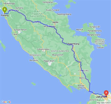 Ini Jarak Dan Durasi Perjalanan Dari Jakarta Ke Kota Padang Navi Id