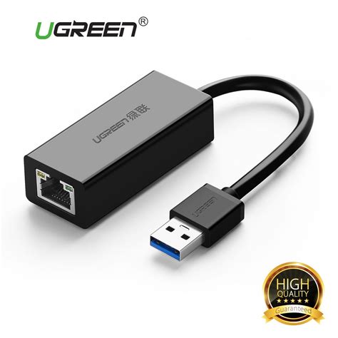 Ugreen 20256black Usb 30 Gigabit Ethernet Adapter Usb To Rj45 Lan