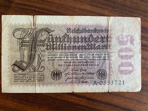 Reichsbanknote Millionen Mark Kaufen Auf Ricardo