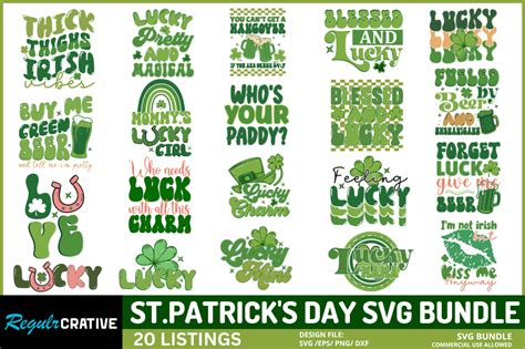 St Patricks Day Svg Bundle Graphic By Regulrcrative · Creative Fabrica