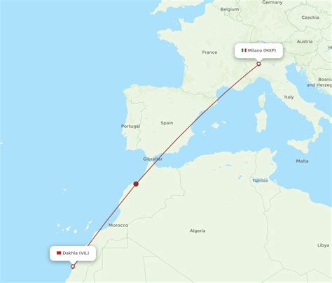 All Flight Routes From Milan To Dakhla MXP To VIL Flight Routes