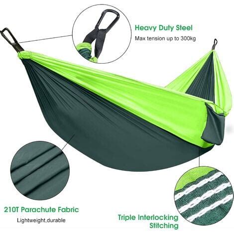 Hamac Suspendu Simple Ou Double Hamac Camping Jardin Avec Sac Portable