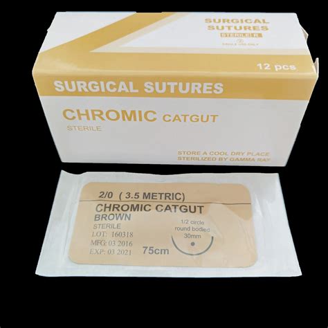 Medical Absorbable Chromic Catgut Surgical Plain Catgut Suture With