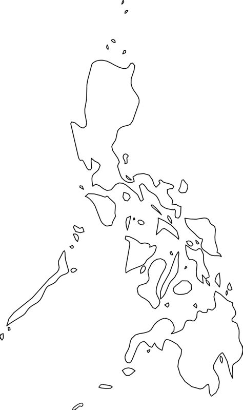 Una Ilustración De Mapa Vectorial Minimalista De Filipinas Con Un Borde