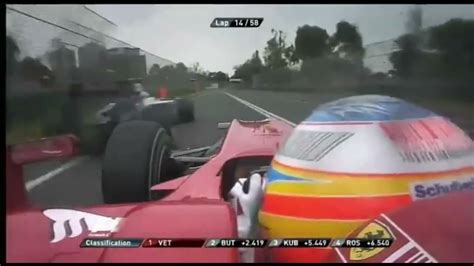 Fernando Alonso Onboard Overtake On Rubens Barichello Australian Gp