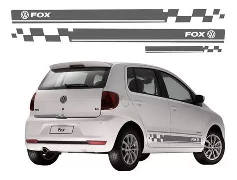 Kit Adesivos Laterais E Mala Compat Vel Volkswagen Fox Cor Grafite