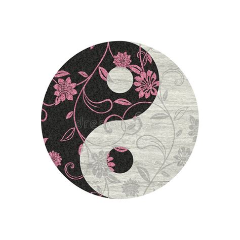 Yin Yang Art Colorful Logo and Icon Design Illustration Wood Texture ...