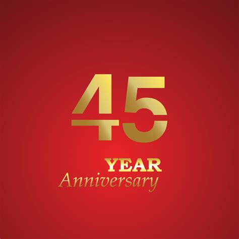 Anniversary Logo Vector Template Design Illustration Gold And Red 2052673 Vector Art At Vecteezy