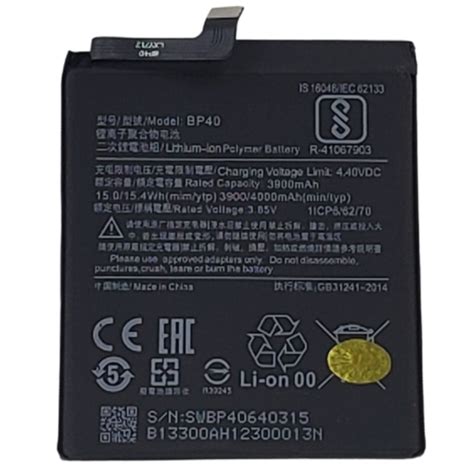 Bateria Xiaomi Mi 9T Pro Redmi K20 BP40