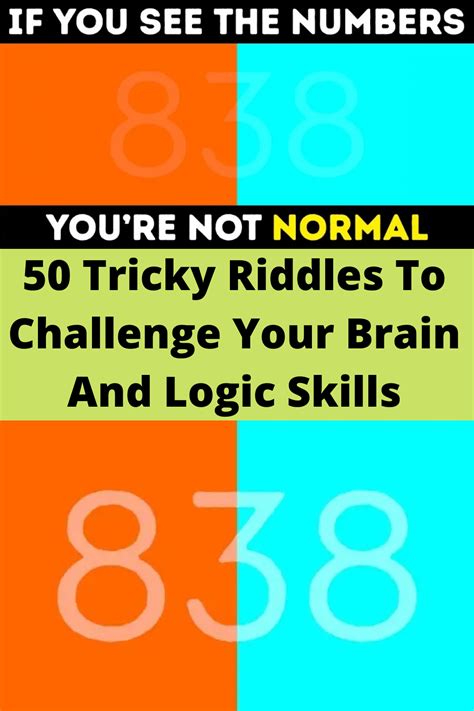 Tricky Riddles To Challenge Your Brain And Logic Skills Challenging