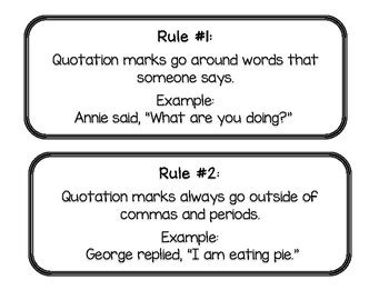 Quotation Mark Rules Anchor Charts By Lindsay Tadros Tpt