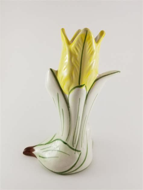 Vintage Tulip Bud Vase Casa Fina Yellow Tulip Bud Vase Etsy