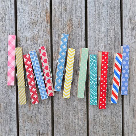 Washi Tape Clothespins Artbar