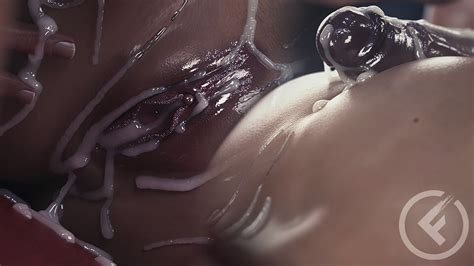 Forged3DX Sabroso sexo anal duro dulce placer intenso baño de semen dulce coño boquiabierto