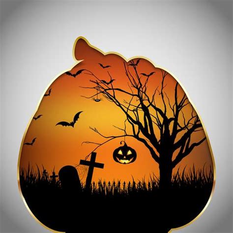 Halloween background pumpkin with cut out shape 209849 Vector Art at ...