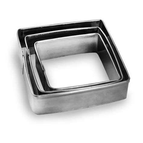 Jogo De Cortador Inox Quadrado P Massas Pastas E Biscoitos Kehome