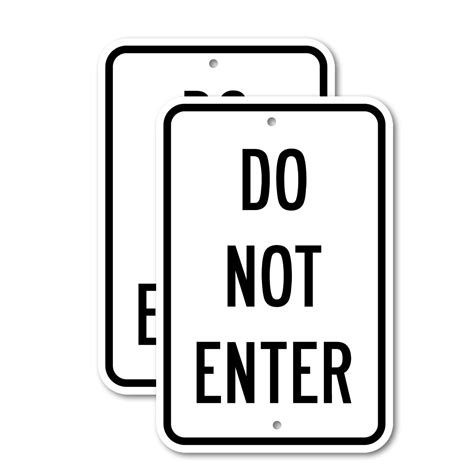 2 Pack Do Not Enter 18 X 24 Heavy Gauge Aluminum Sign Rust Free Aluminum Weather