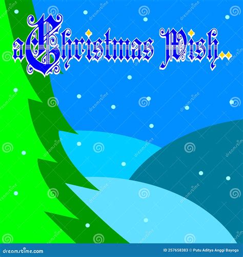 A Christmas Wish Card Template Stock Vector - Illustration of simple ...