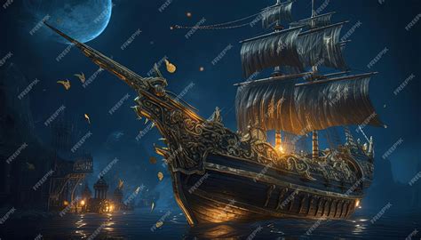 Premium AI Image | pirate ship art