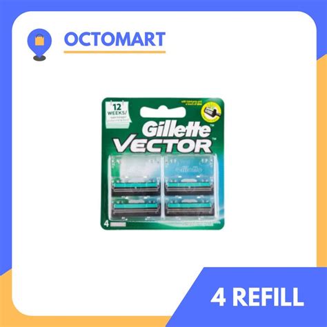 Jual GILLETTE VECTOR Refill Isi 4 Isi Ulang Pisau Cukur Razor Pencukur