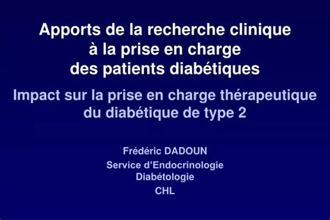 Ppt Fr D Ric Dadoun Service Dendocrinologie Diab Tologie Chl