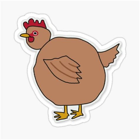 Poorly Drawn Chicken Sticker Sticker For Sale By PalmMall Redbubble