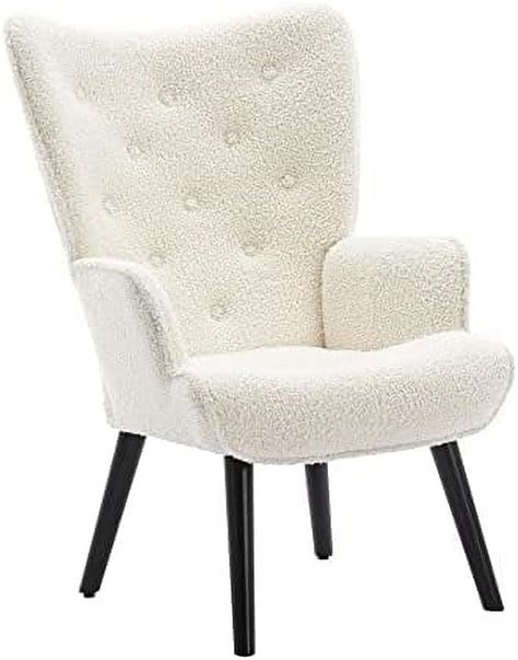 Geroboom Velvet Accent Chair Modern Tufted Button Wingback Vanity Chair