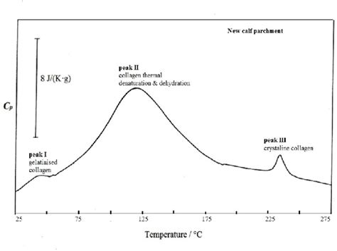 Figure A Typical Dsc Peaks For Thermal Denaturation Of Collagen In